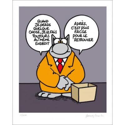 Philippe GELUCK - Le Chat Perdre et Recover, 2020 - Serigraph signed in  pencil - Comics - Plazzart
