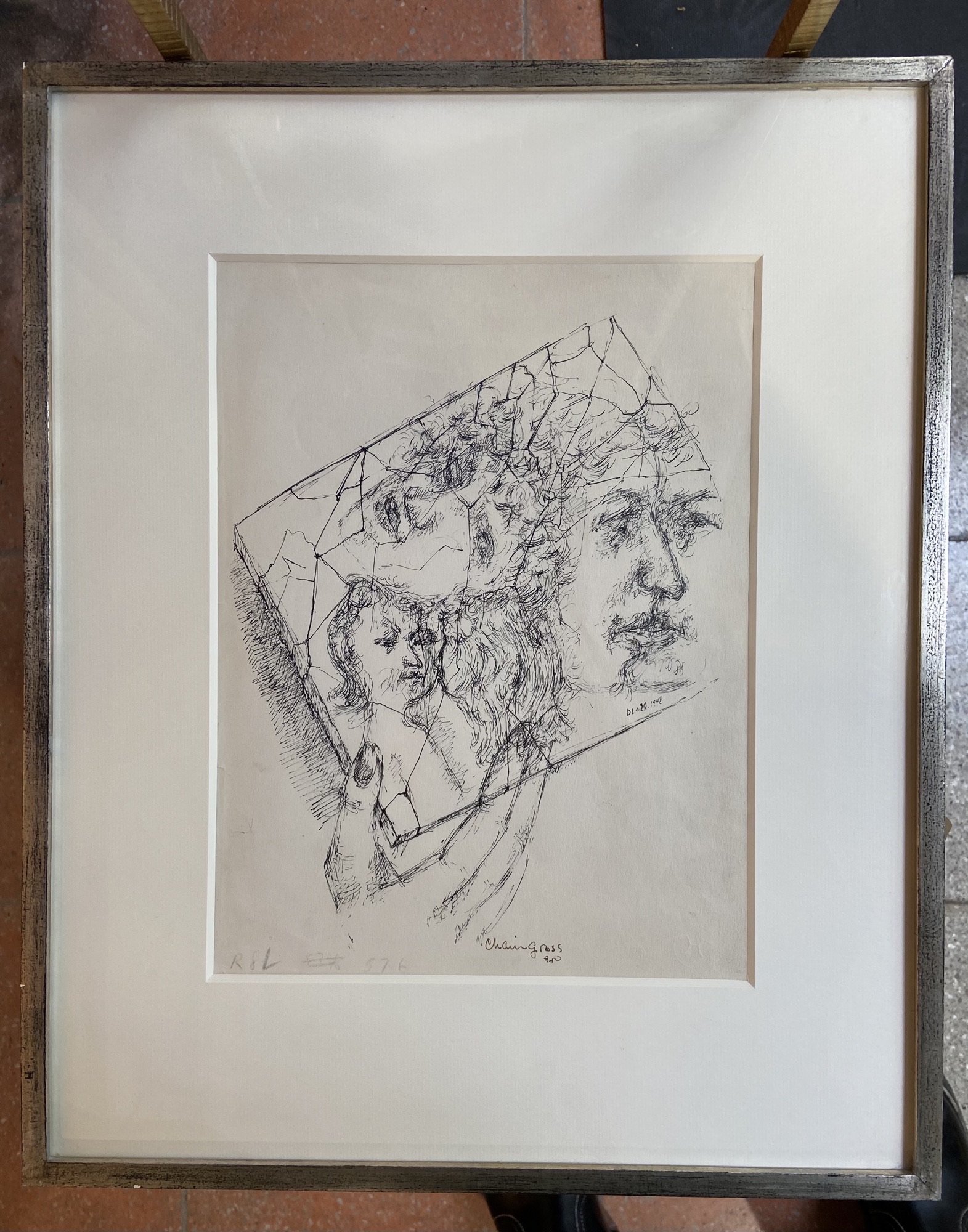 Chaim GROSS - Composition with faces, 1942 - Signed etching - Post War ...