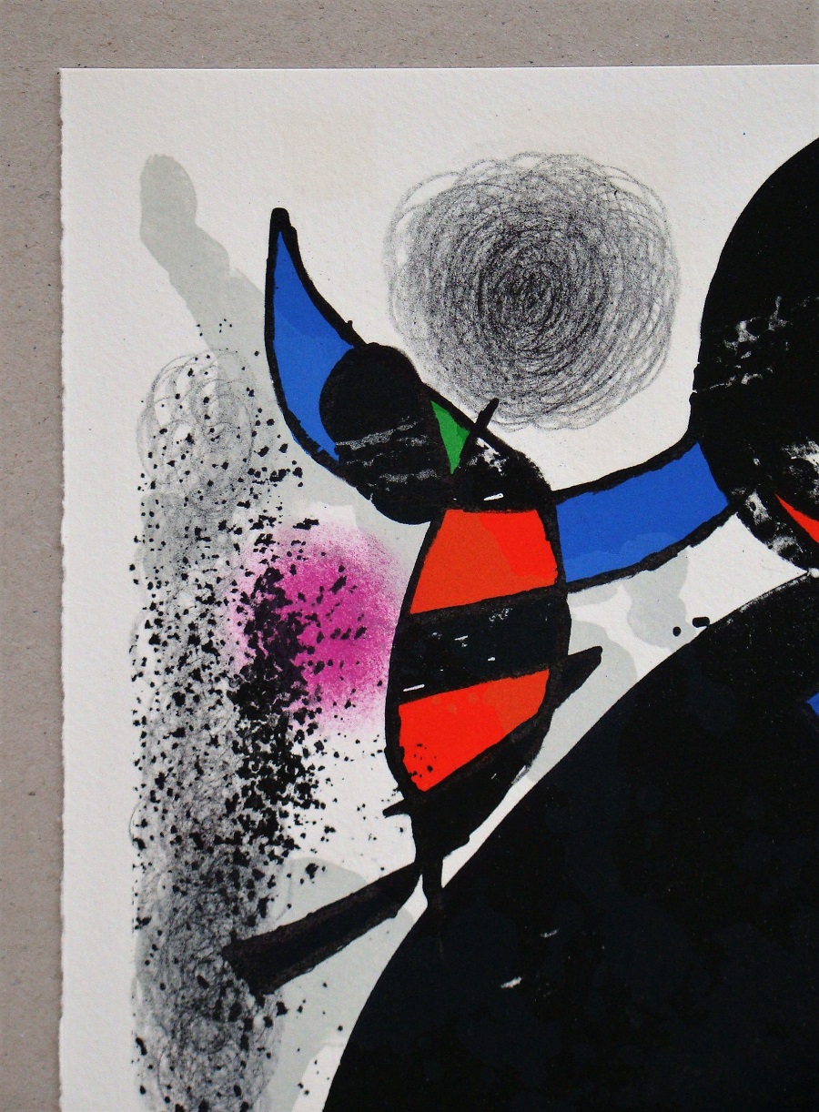 Joan Miro Hommage à San Lazzaro 1975 Originale Farblithografie Moderne Kunst Plazzart 6334