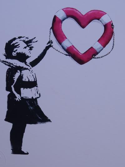 セール通販Banksy x Post Modern Vandal 　新品同様 バンクシー　 ルイーズ ミッシェル号 シルクスクリーン