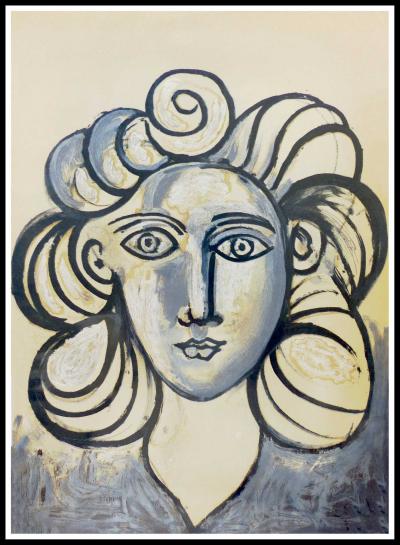 Pablo PICASSO - Retrato de Françoise Gilot, 1954 - Litografía - Arte ...