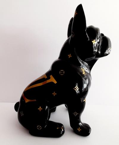 Sculpture Bulldog Pee Louis Vuitton Pop , Sculpture by Priscilla Vettese
