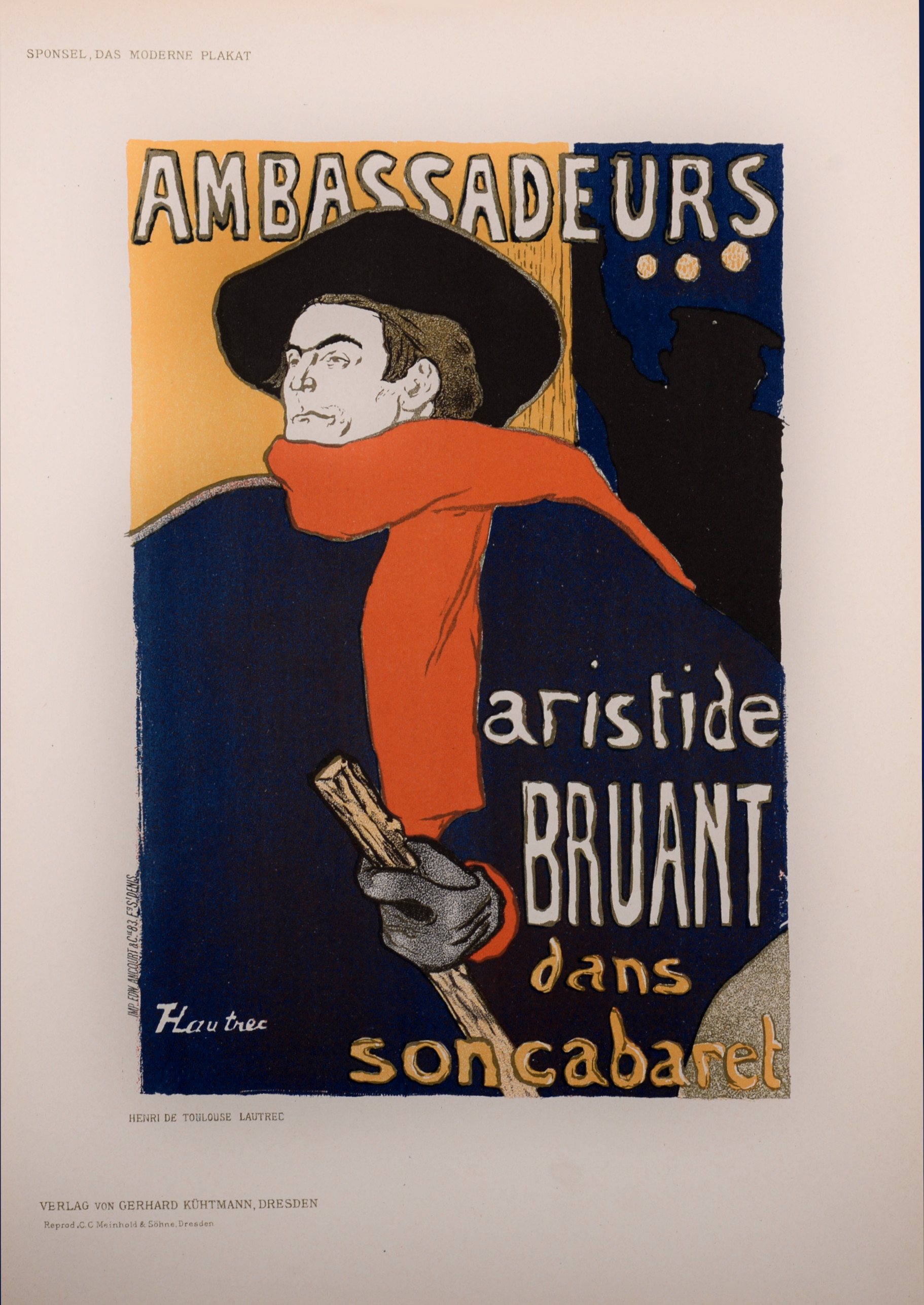 Henri De Toulouse Lautrec Ambassadeurs Aristide Bruant 1897