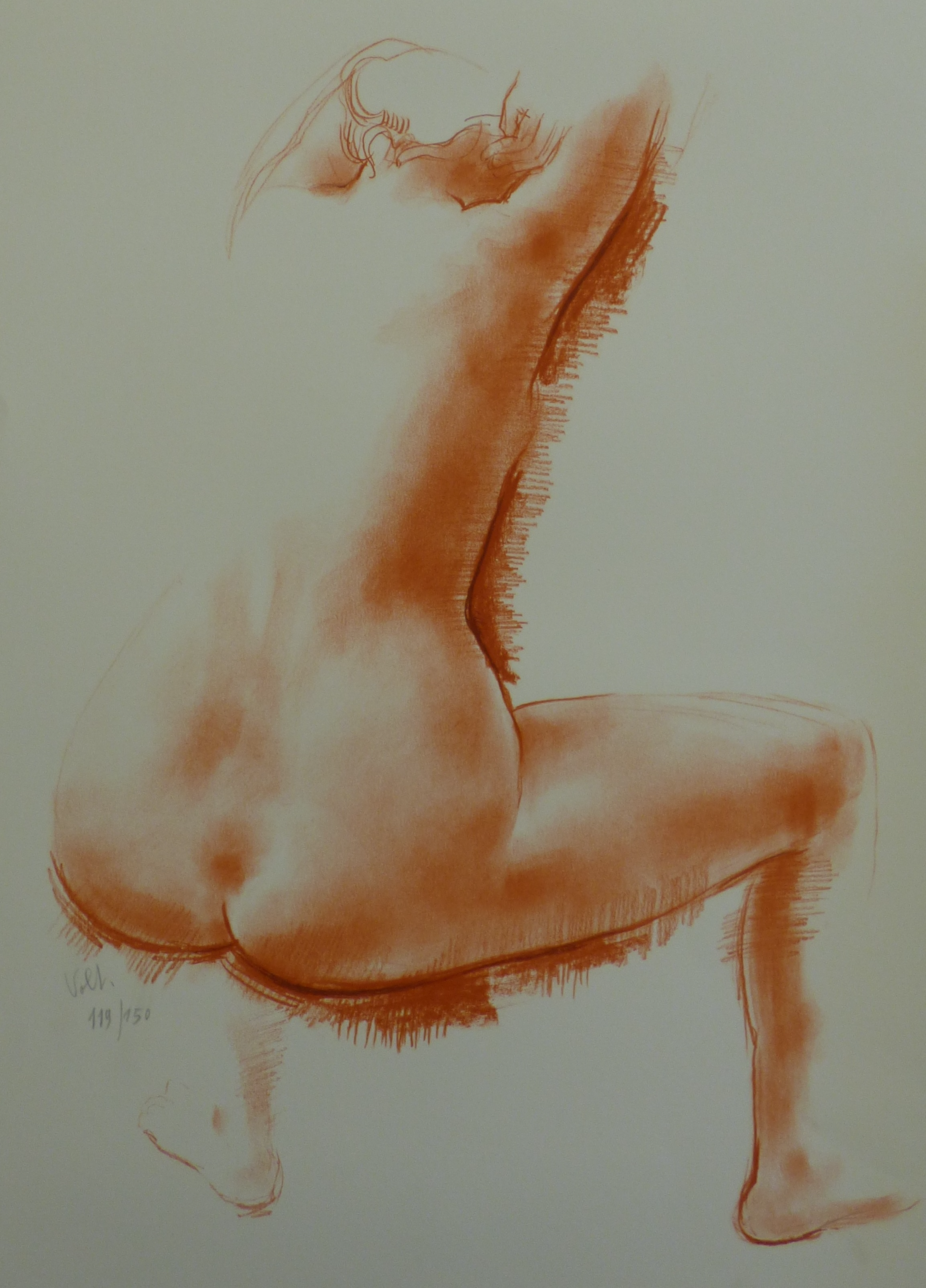 Antoniucci VOLTI - Espalda desnuda de mujer - Litografia original firmada  al lapiz - Arte moderno - Plazzart