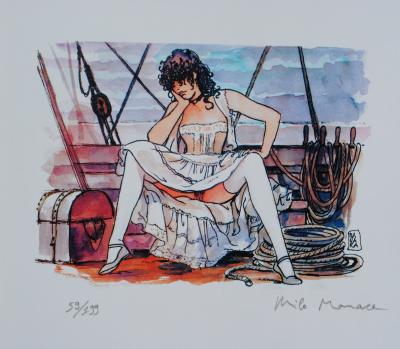 Milo MANARA: The lady stowaway - Handsigned print - Comics - Plazzart