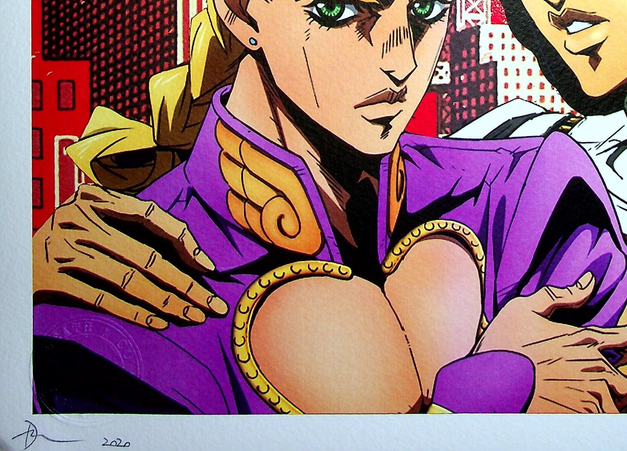 Death NYC: Jojo's Bizarre Adventure in Prada, 2020 - Original signed  screenprint - Street Art - Plazzart