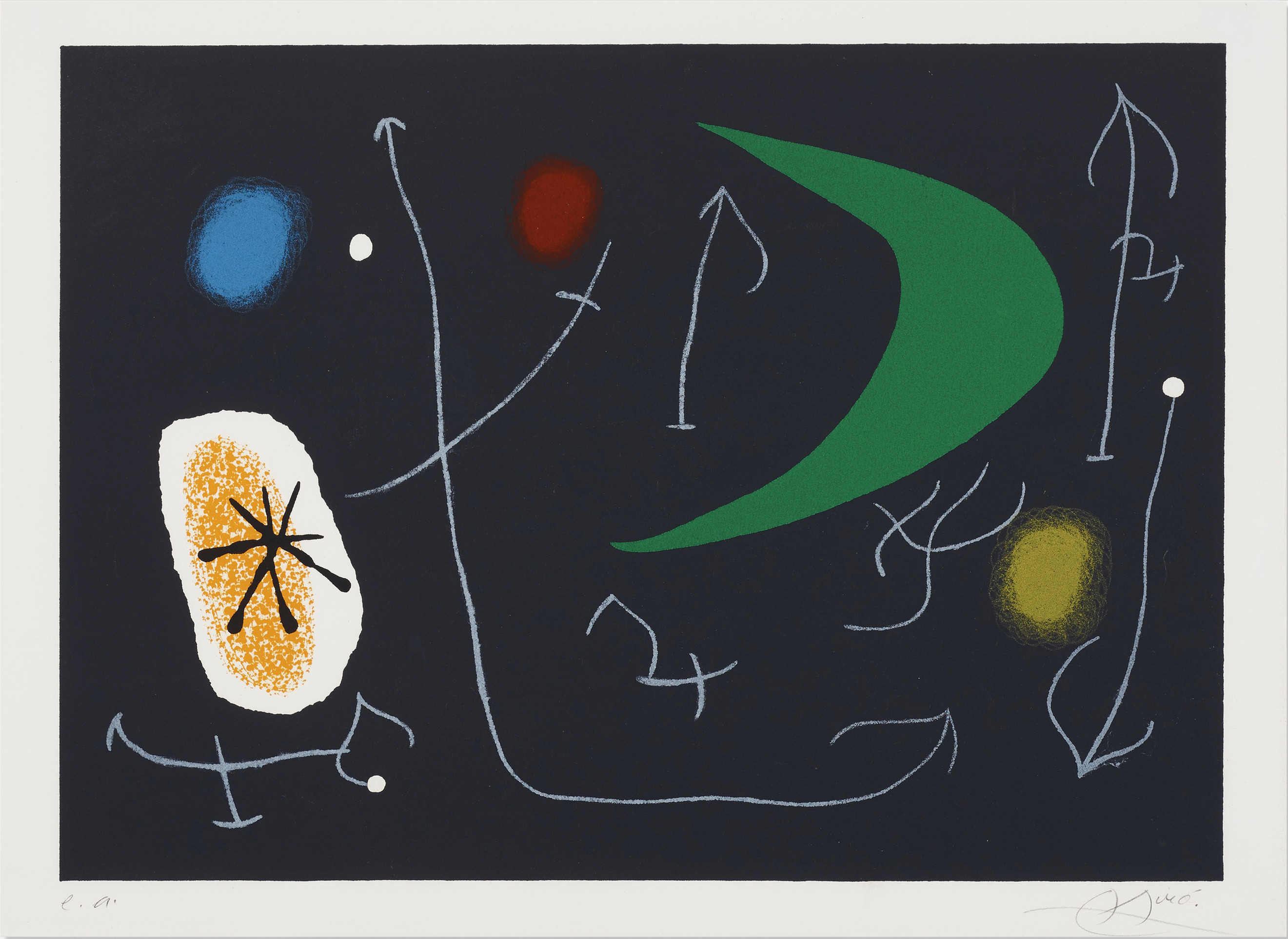 Joan Miro (1893-1983) Le lézard aux plumes d'or, planche 1 - 1971