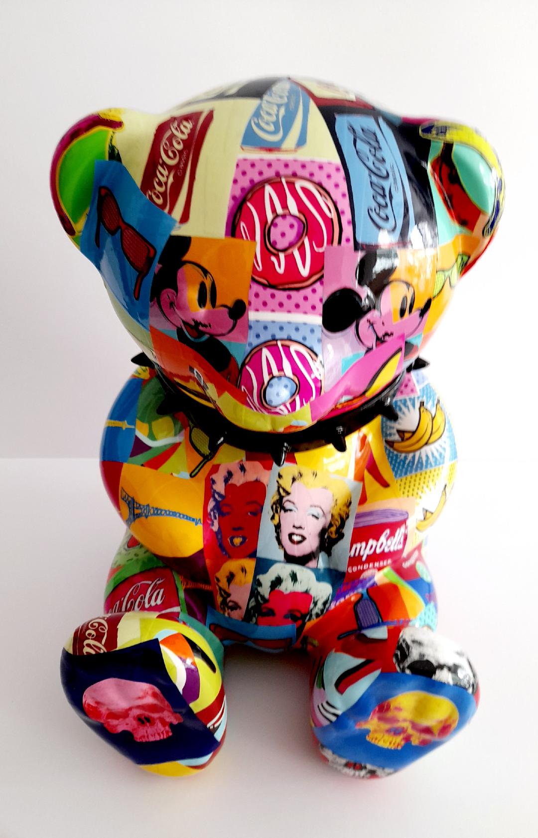 Patrick KONRAD - Pop Art Crazy Bear - Sculpture - Revelations - Plazzart