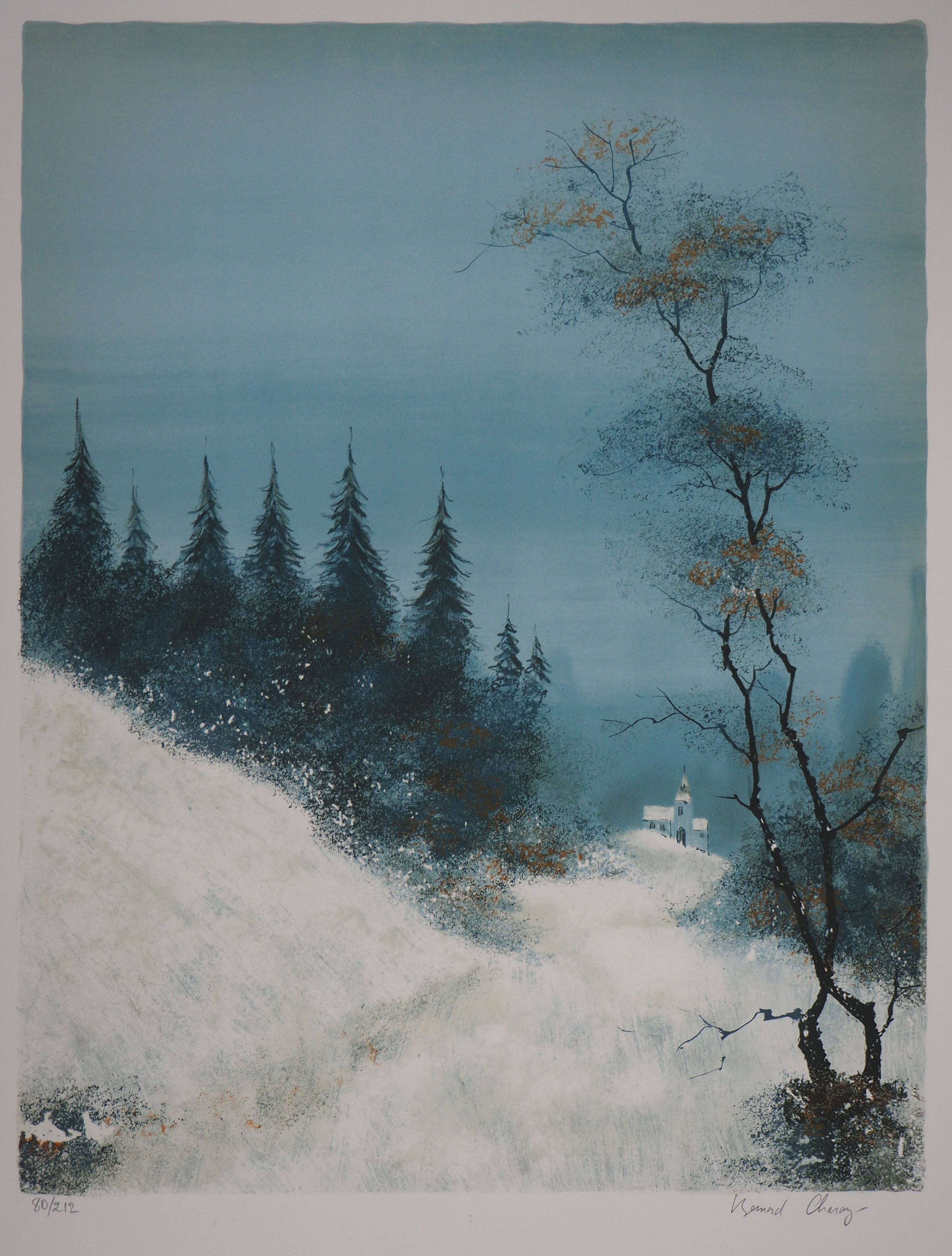 Leonard Tsuguharu Foujita  Petite Fille au Capuchon sous la neige