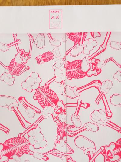 Kaws - Skeleton Board Cut out Ornament Bones (Pink), 2021 - Silkscreen on  cardboard - Street Art - Plazzart