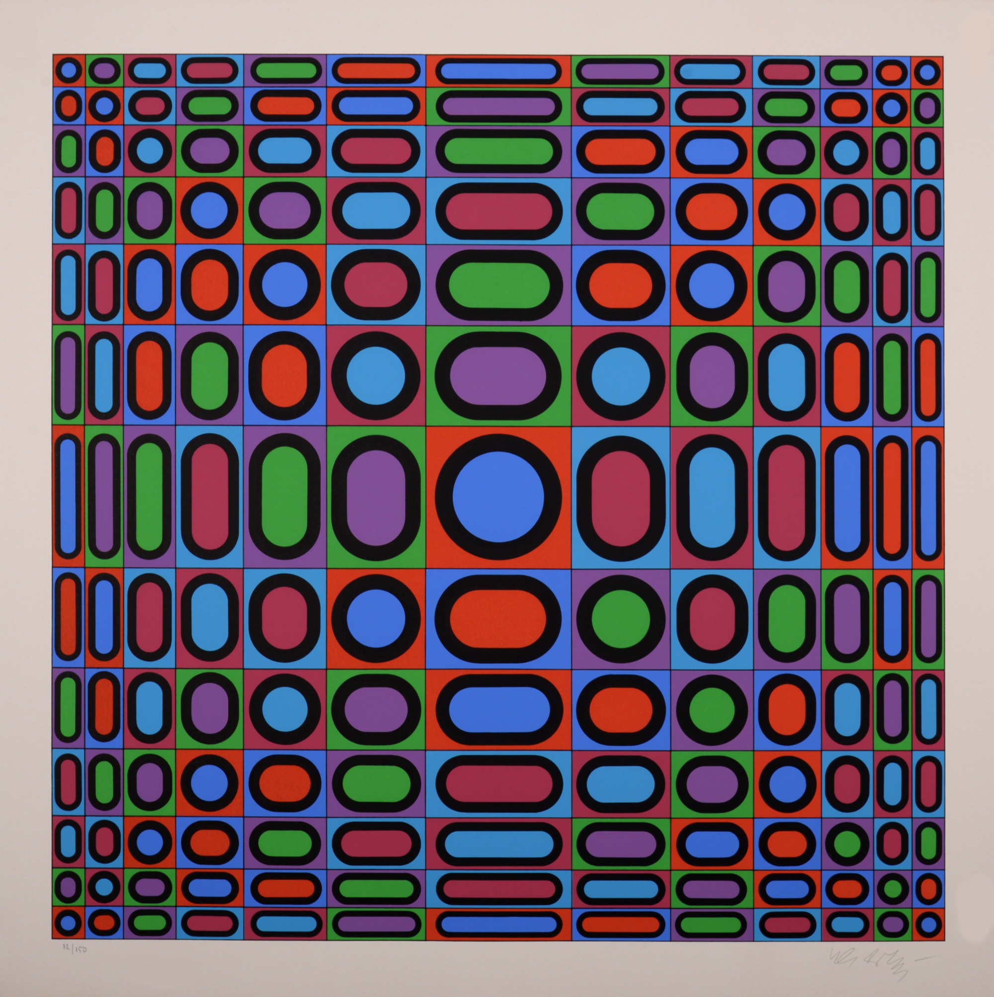 Victor VASARELY - Reflets a, 1978 - Original silkscreen - Hand-signed ...