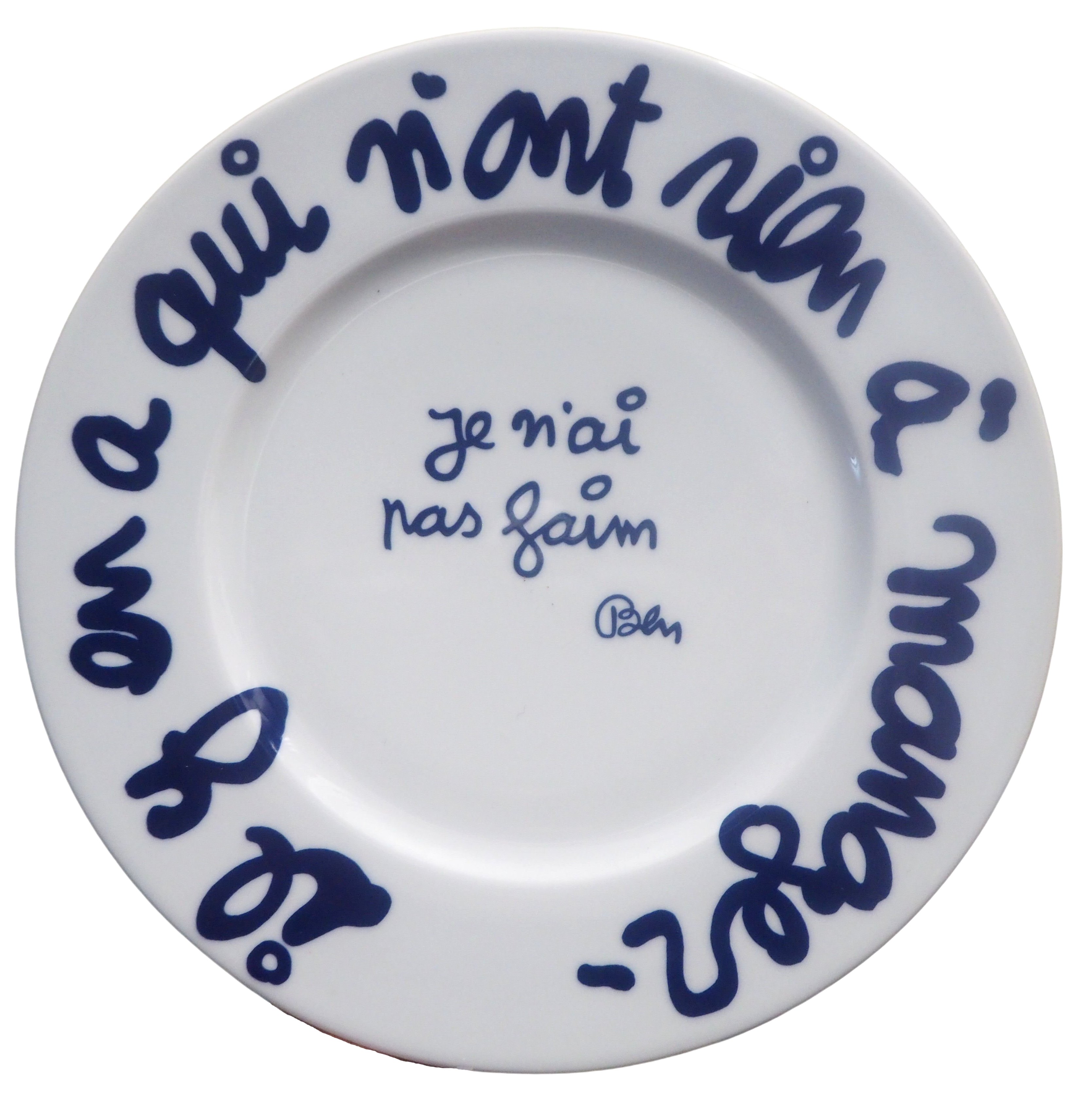 ben-je-n-ai-pas-faim-2000-s-rigraphie-sur-porcelaine-sign-e-barnebys