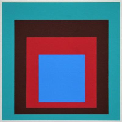 Josef ALBERS (d'après) - Hommage au Carré - Bleu protégé, 1968 ...