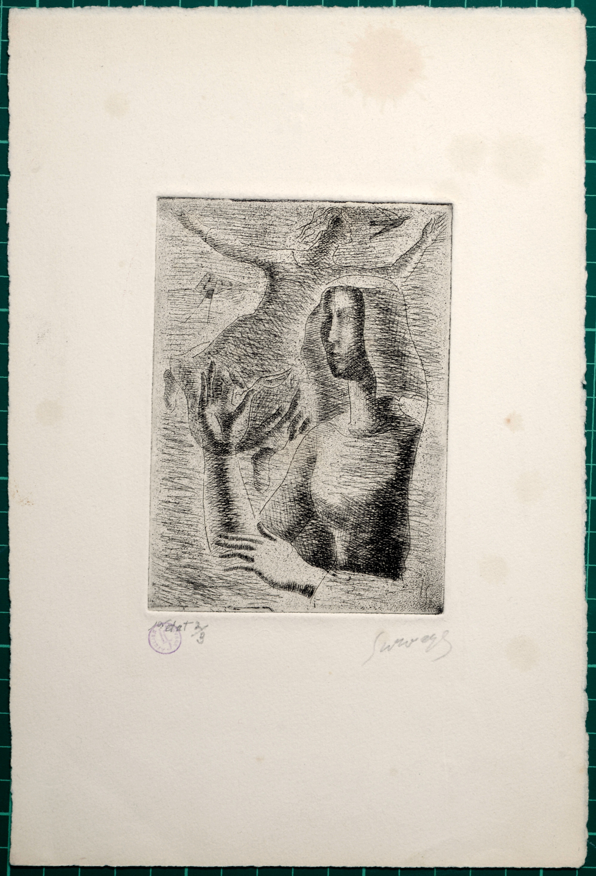 Léopold SURVAGE - Composition surréaliste, c. 1930s - Original etching ...