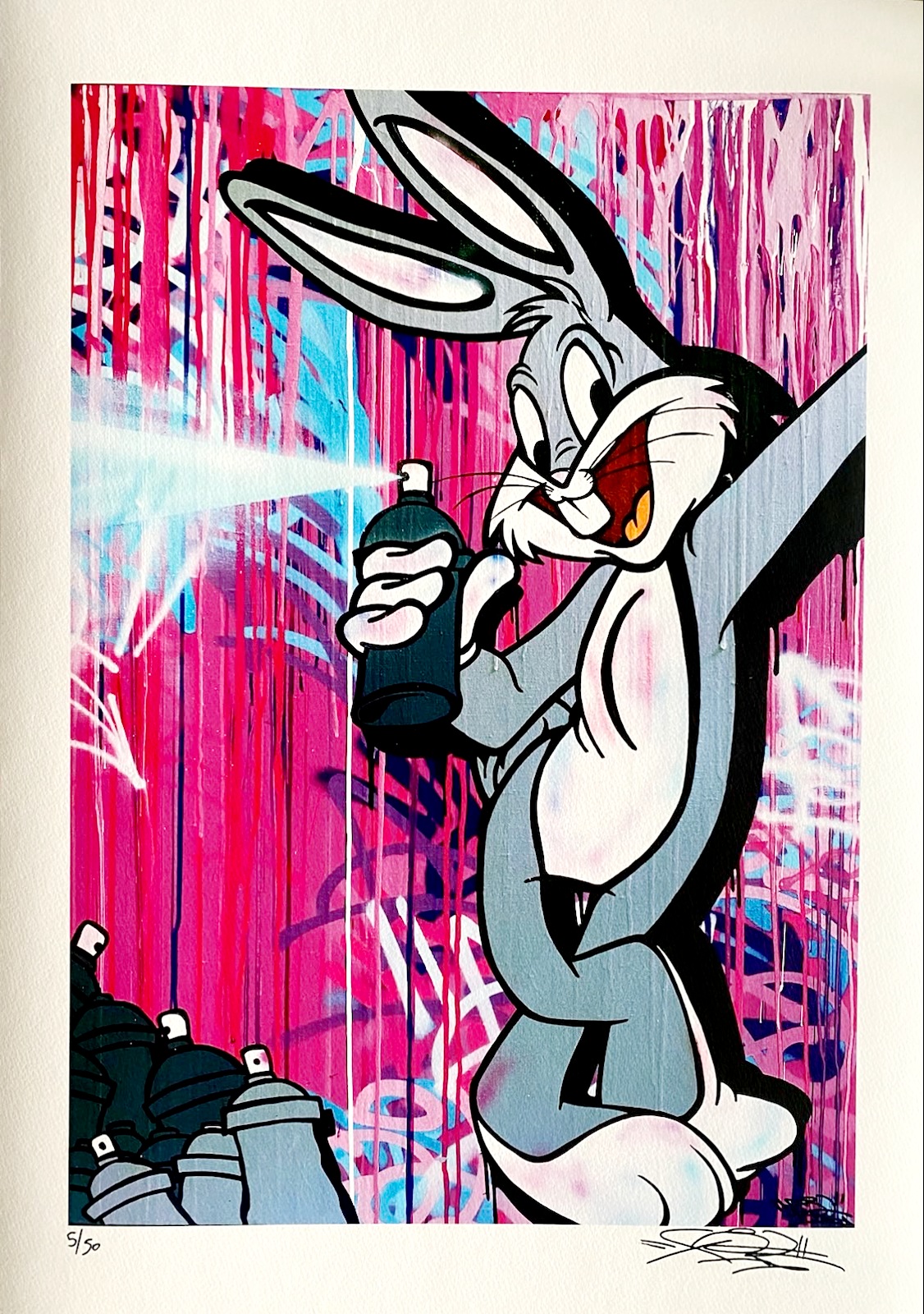 FAT - Bugs Bunny - Signed Lithograph - Street Art - Plazzart