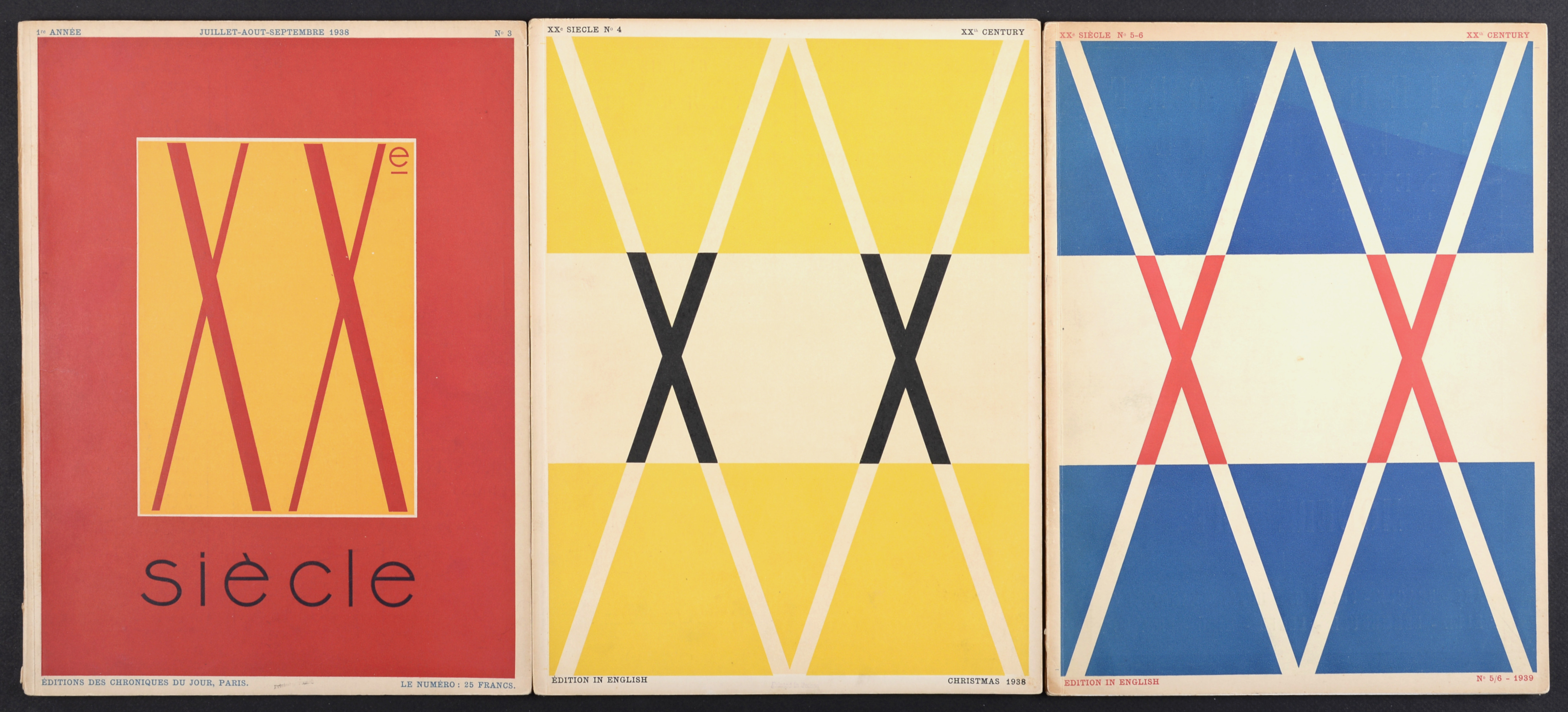 XX e siècle, Paris 1938-1939 - A scarce complete run of the first 5 issues  of the Art Review XX e siècle, Paris 1938-1939. - Post War & Modern Art -  Plazzart