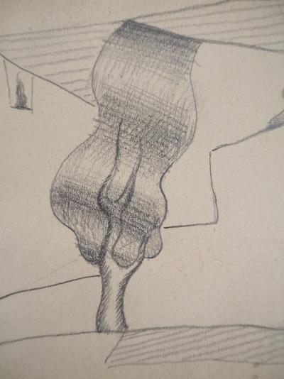 Léopold SURVAGE - Paysage cubiste - Dessin original, Signé - Art 