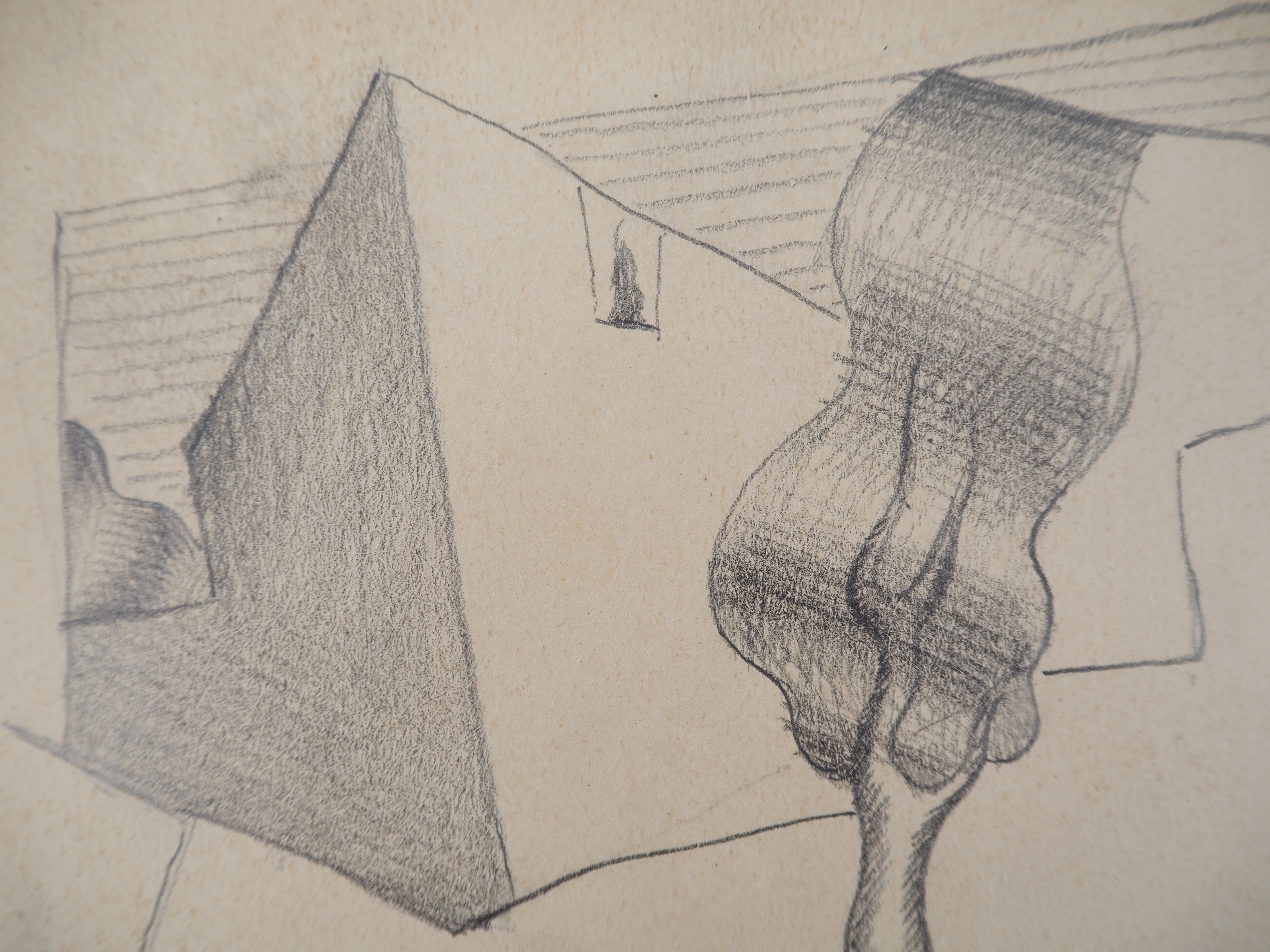 Léopold SURVAGE - Paysage cubiste - Dessin original, Signé - Art
