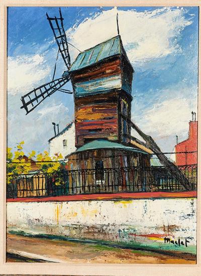 Elisée Maclet - Moulin de la Galette - Peinture originale 2