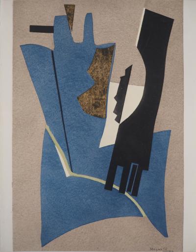 Alberto MAGNELLI Composition abstraite 1956 Lithographie