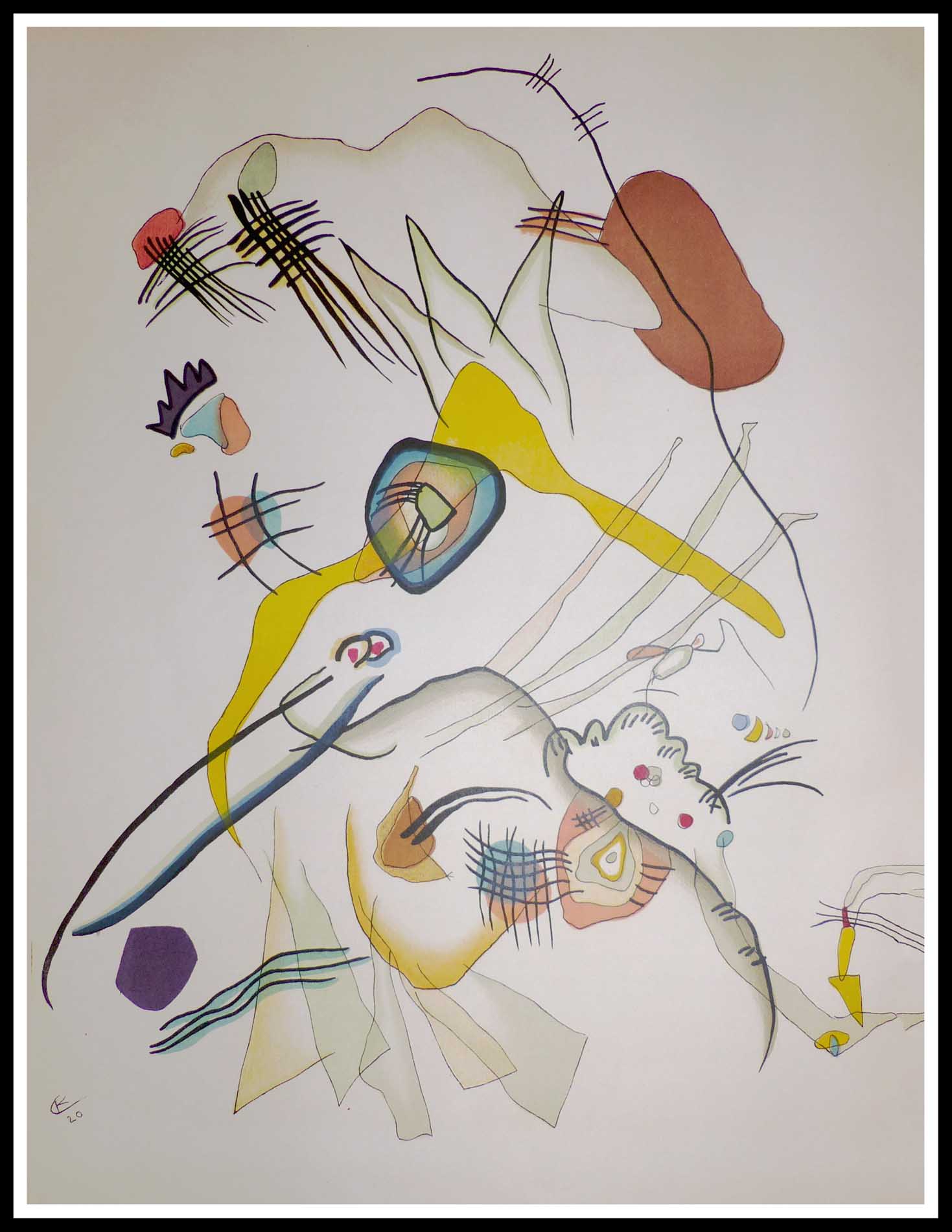 vassily kandinsky d après composition 1957 quadrichromie art