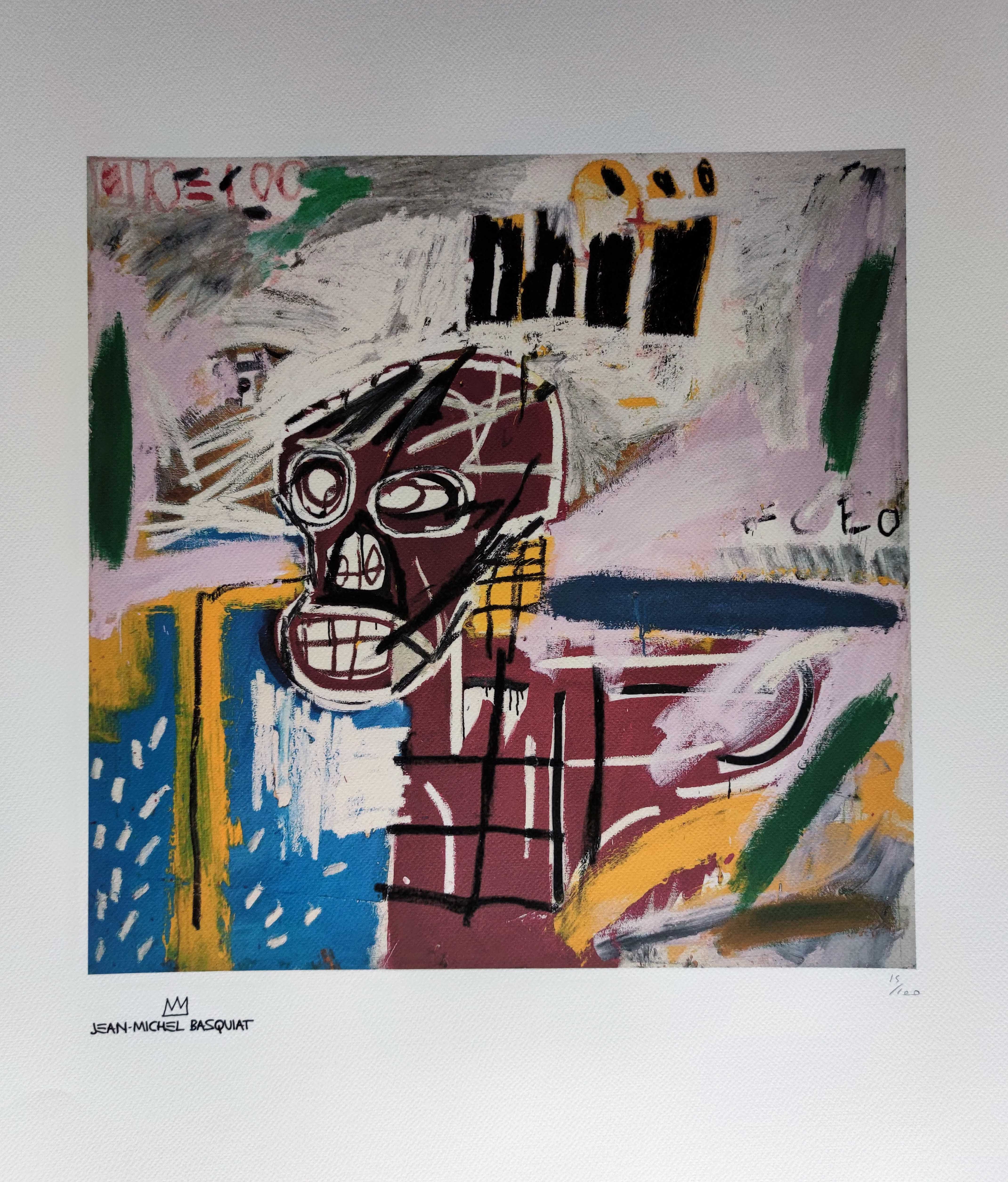 jean michel basquiat red skull