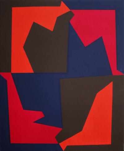 Museum Art Reproductions Vonal-Fegn by Victor Vasarely (Inspired By)  (1906-1997, Croatia)