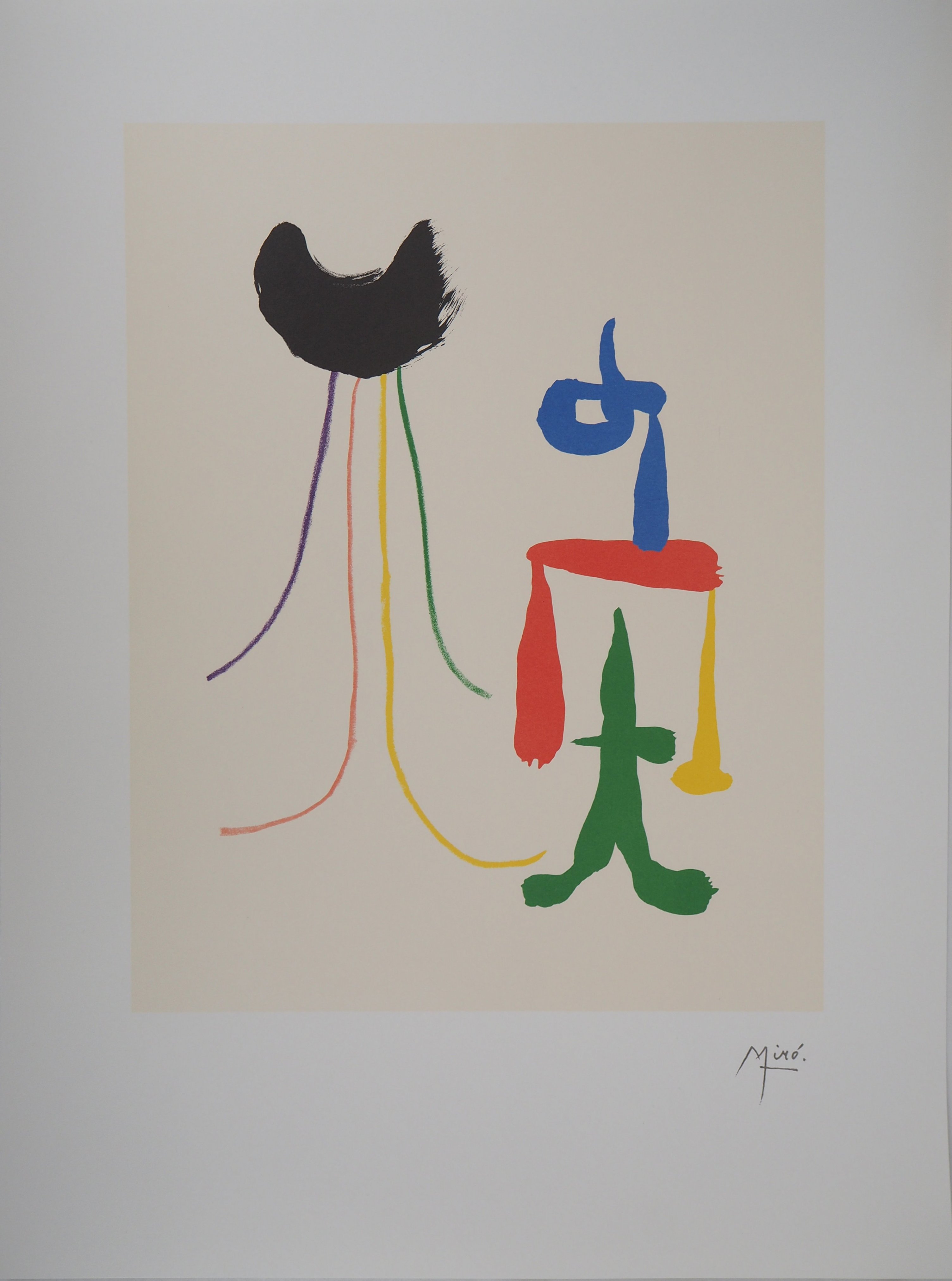 Joan Miro Nachher Surrealistisches Paar Signierte Lithographie Moderne Kunst Plazzart 4905