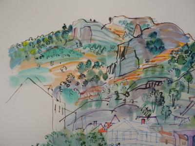 Raoul DUFY - Provence, le village de montagne, 1953 - Lithographie originale signée 2