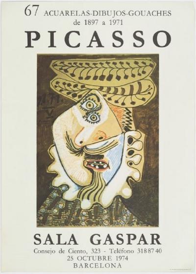 Pablo Picasso ( d’après) - 67 Acuarelas-dibujos-guaches de 1897 à 1971 - Affiche originale