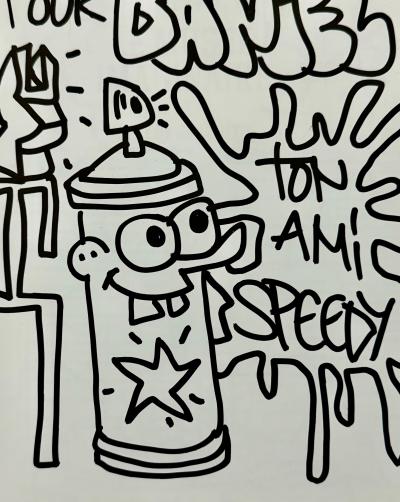 Speedy Graphito - Sans titre - Circa 2020 - Dessin original signé dédicacé 2