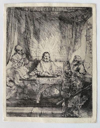 REMBRANDT - The Supper at Emmaus - etching
