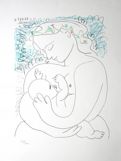 Pablo PICASSO (d’après) - Maternité - Lithographie